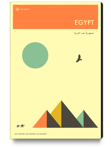 VISIT EGYPT Canvas Print by Jazzberry Blue