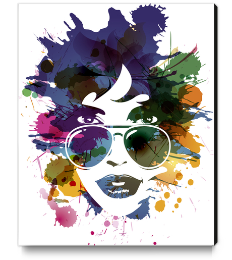 Femme à Lunettes... Canvas Print by Vic Storia