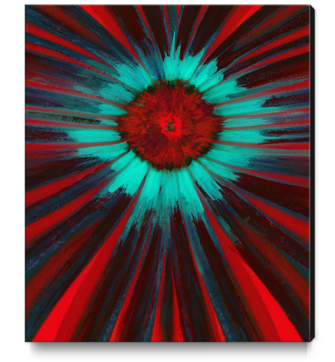 Red Flower Vortex Canvas Print by tzigone