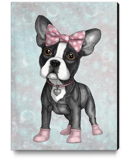 Sweet Frenchie Canvas Print by Barruf