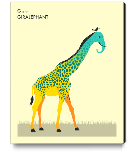 GIRALEPHANT Canvas Print by Jazzberry Blue