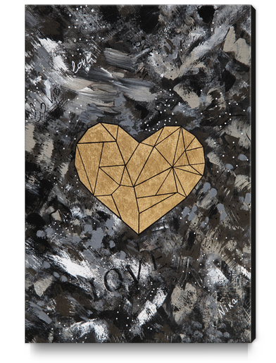 Golden Heart Canvas Print by Nika_Akin