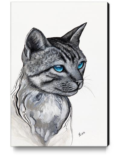 Grey Cat Canvas Print by Nika_Akin