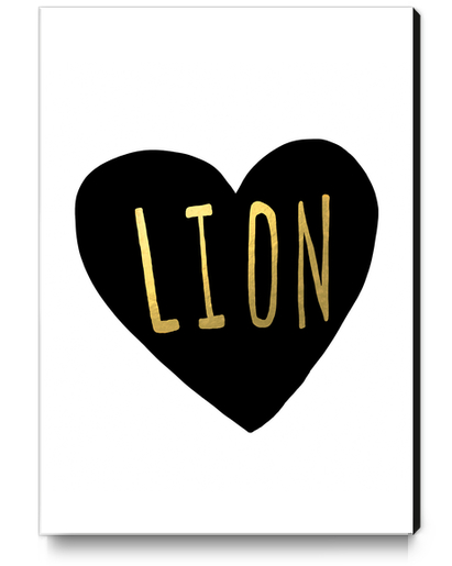 Lion Heart Canvas Print by Leah Flores