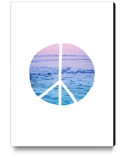 Waves and Peace Canvas Print by Leah Flores