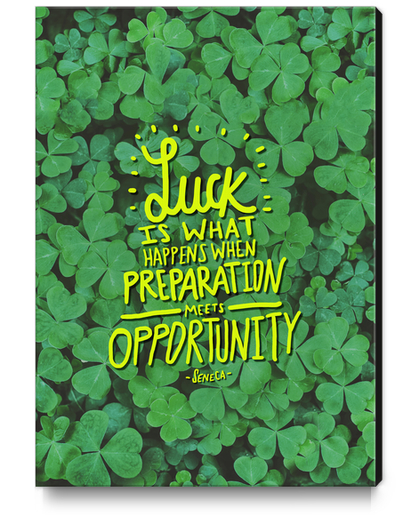 Luck Seneca Canvas Print by Leah Flores