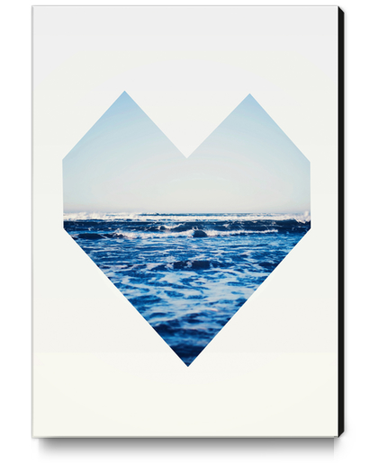 Ocean Heart Canvas Print by Leah Flores