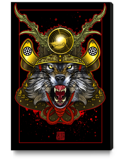 Wolf Kabuto  Canvas Print by Elvintattoo