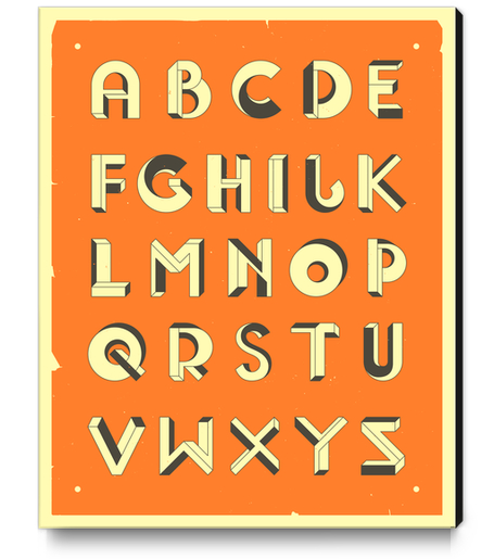 ALPHABET 2 Canvas Print by Jazzberry Blue