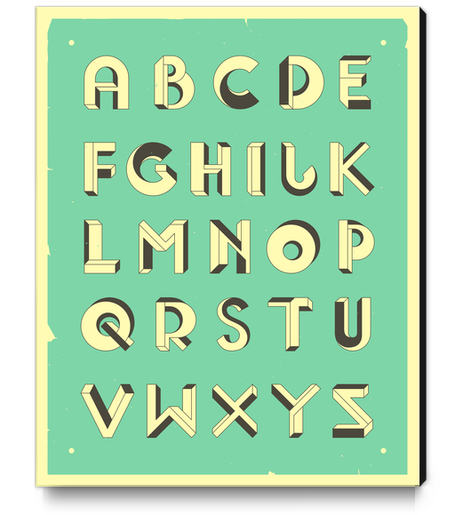 ALPHABET 3 Canvas Print by Jazzberry Blue