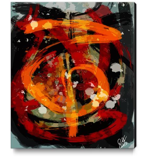 Into the Dragon Abstract art digital painting Canvas Print by Emmanuel Signorino