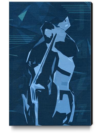 Jazz Contrabass Poster Canvas Print by cinema4design