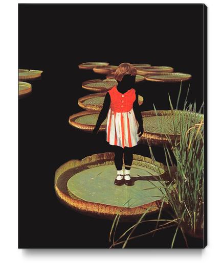 The Lttle Girl on the Nenuphar Canvas Print by tzigone