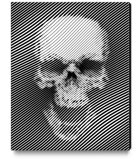 Line Skull Canvas Print by Vic Storia