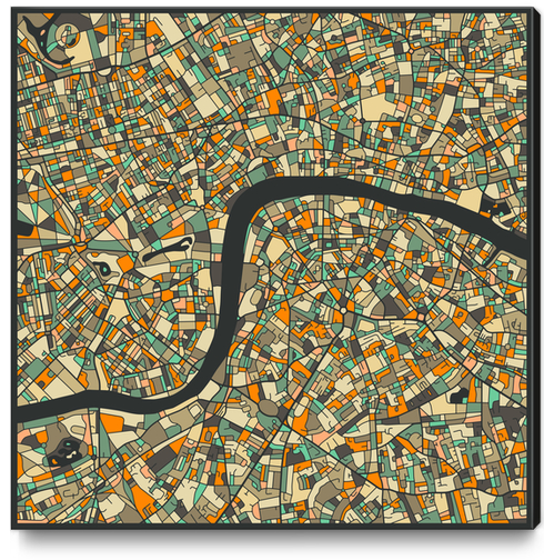 LONDON MAP 2 Canvas Print by Jazzberry Blue