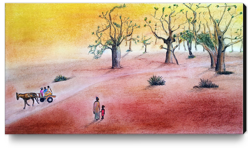Maimouna forêt Baobabs Canvas Print by Kapoudjian