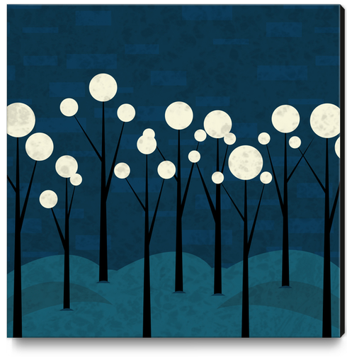 Moon Forest Canvas Print by ivetas