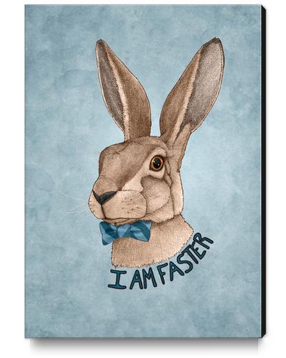 Mr Hare is faster Canvas Print by Barruf