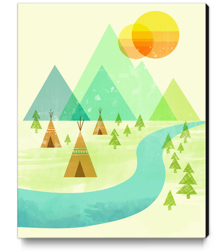 Native Lands Canvas Print by Jenny Tiffany