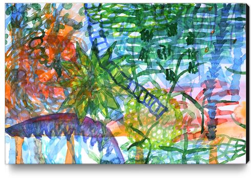 Jungle View With Rope Ladder Canvas Print by Heidi Capitaine