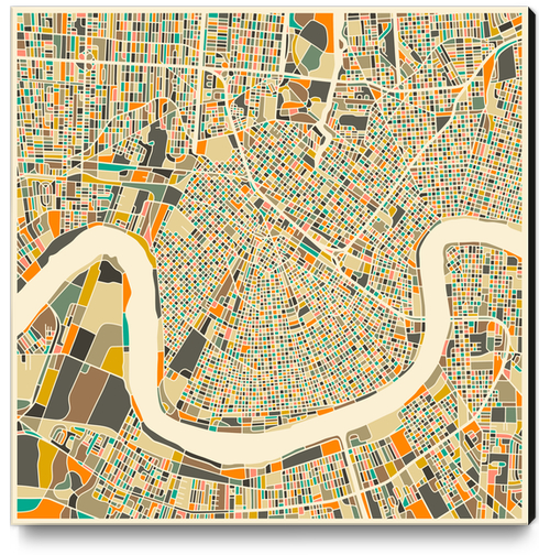 NEW ORLEANS MAP 1 Canvas Print by Jazzberry Blue