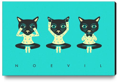 NO EVIL - CATS Canvas Print by Jazzberry Blue