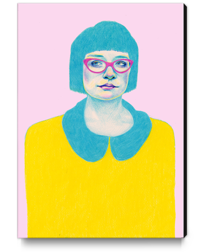 Nerdy Woman Canvas Print by natalie foss