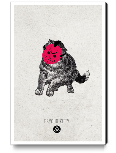 Psycho Kitty Canvas Print by Alfonse