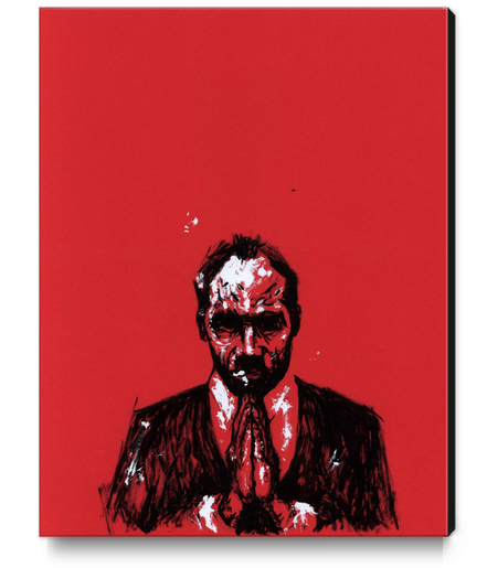 Red Man #6 Canvas Print by Aaron Morgan