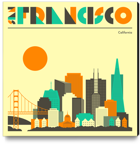 SAN FRANCISCO Canvas Print by Jazzberry Blue