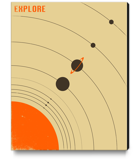 SOLAR SYSTEM - BEIGE Canvas Print by Jazzberry Blue