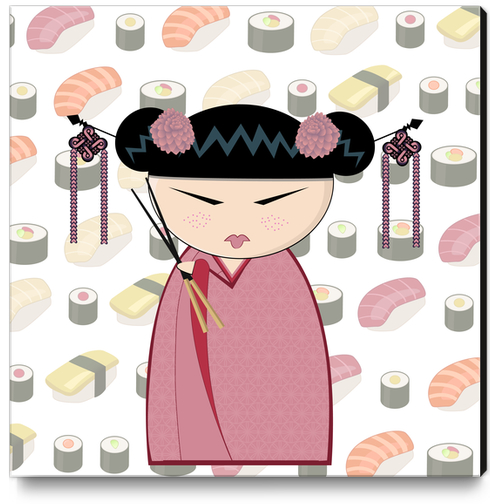Sushi koksehi Canvas Print by PIEL Design