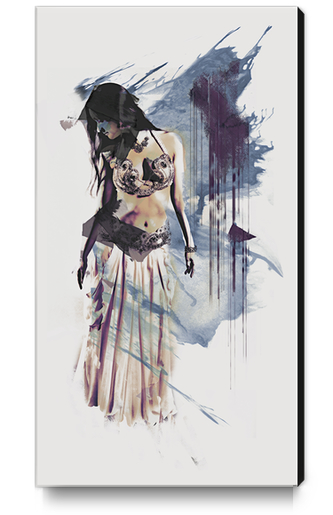 Bellydancer Abstract Canvas Print by Galen Valle