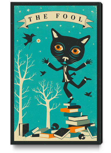 TAROT CARD CAT - THE FOOL Canvas Print by Jazzberry Blue