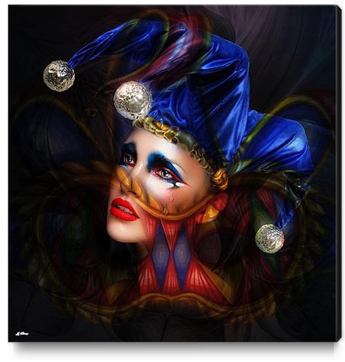 TEARFUL HARLEQUIN 002 Canvas Print by G. Berry
