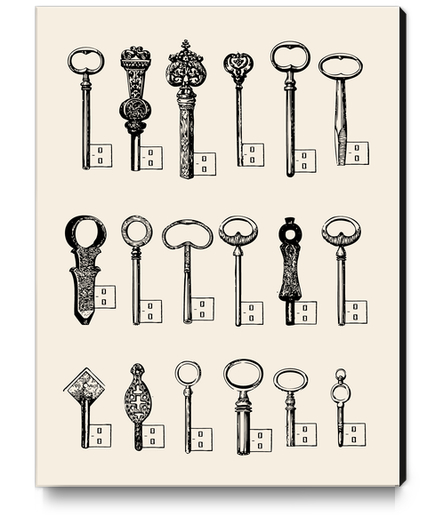 USB Keys Canvas Print by Florent Bodart - Speakerine