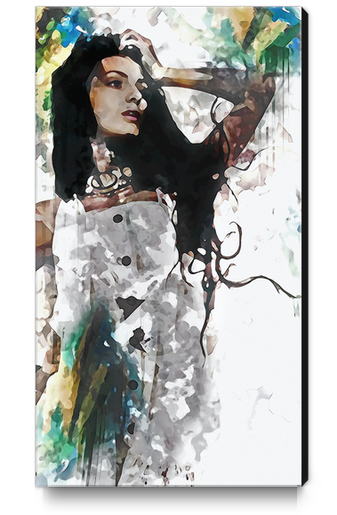 Wonder Abstract Portrait Canvas Print by Galen Valle