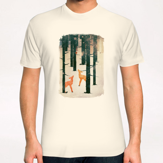 Winter Deer T-Shirt by Sybille