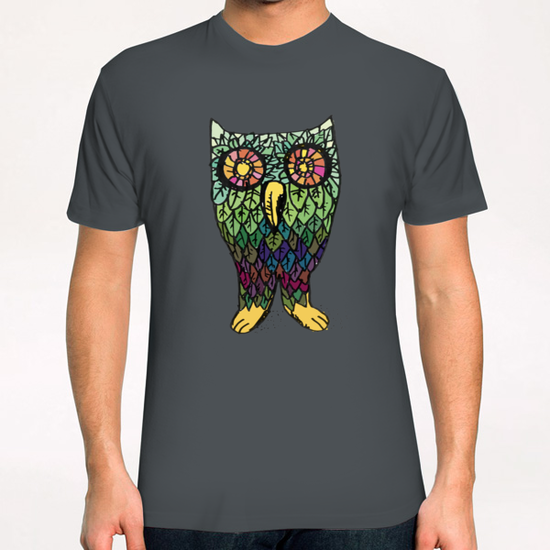 Happy Owl T-Shirt by Yann Tobey