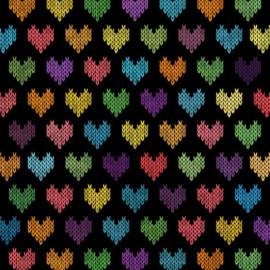 Colorful Knitted Hearts X 0.4 by Amir Faysal