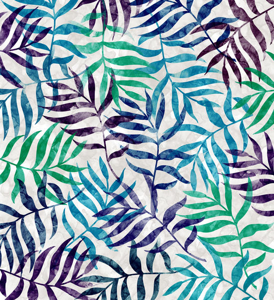 Watercolor Tropical Palm Leaves X 0.2 by Amir Faysal