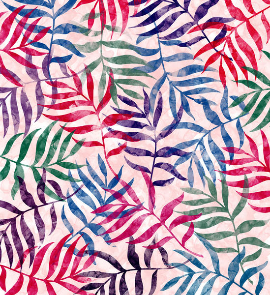 Watercolor Tropical Palm Leaves X 0.3 by Amir Faysal