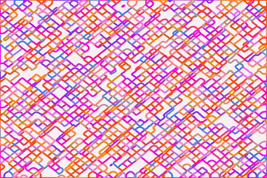 fractal geometric square pixel line pattern abstract in red pink blue by Timmy333