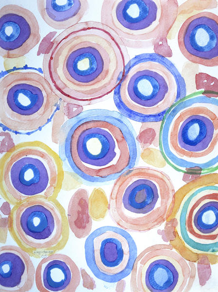 Picturesque Pastel Circles Pattern  by Heidi Capitaine