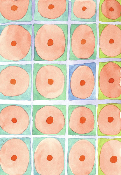 Simple Pink Circles Pattern  by Heidi Capitaine
