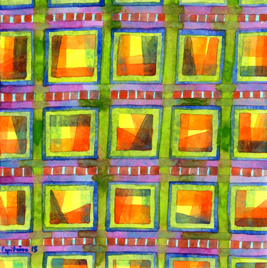 Light behind colorful geometric Windows  by Heidi Capitaine