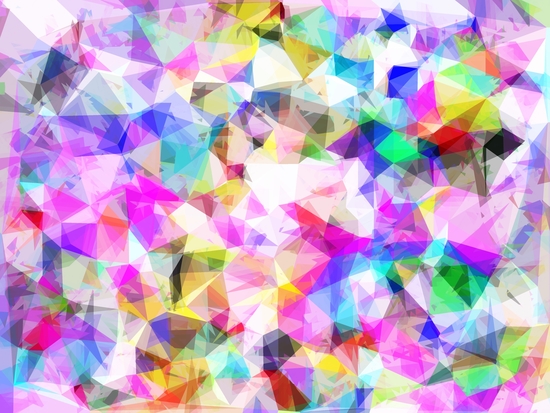 geometric triangle pattern abstract background in pink blue yellow by Timmy333