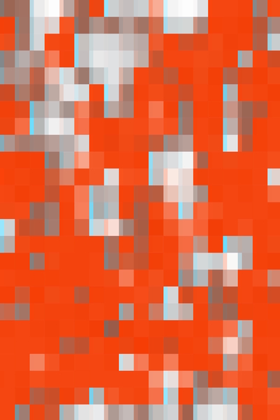 geometric pixel square pattern abstract background in orange blue by Timmy333