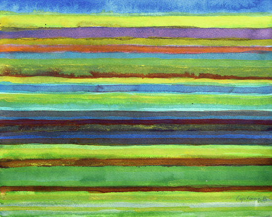 Colorful Horizontal Stripes  by Heidi Capitaine