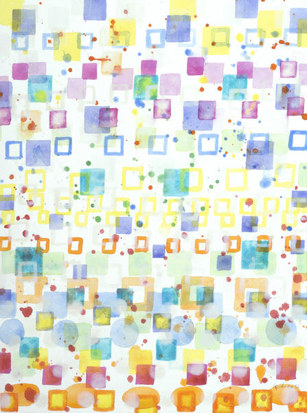 Light Squares with Drops Pattern  by Heidi Capitaine